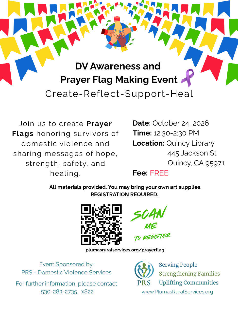 DV Awareness and Prayer Flag Making Event