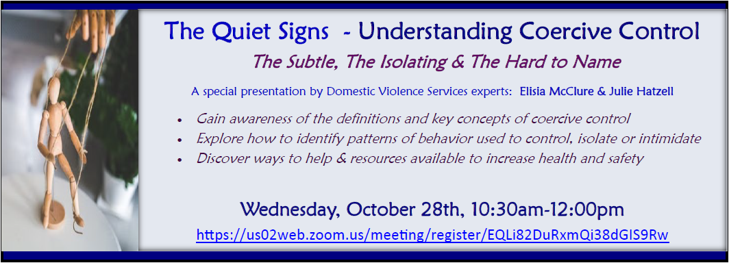 Connect the Dots - The Quiet Signs - Understanding Coercive Control
