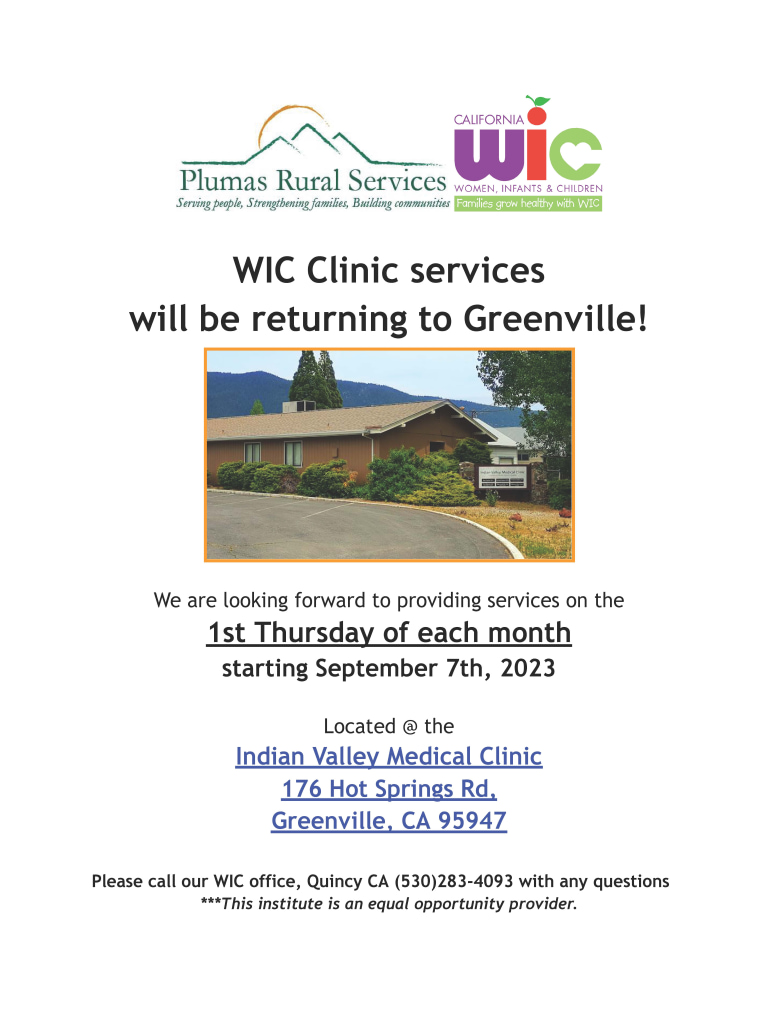 WIC is Returning to Greenville